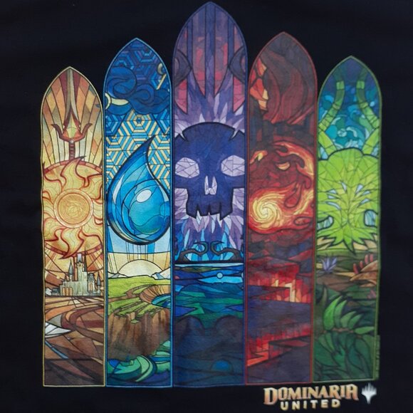 Dominaria United - Stained Glass Windows - MTG - New Small Black T-Shirt - Picture 1 of 4